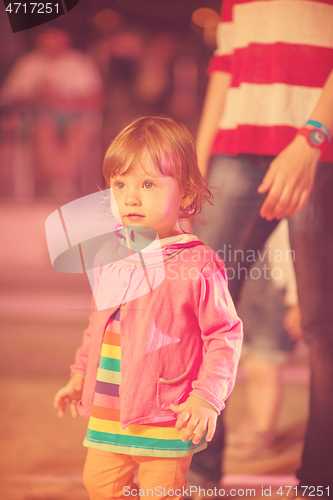 Image of little girl dancing in the kids disco