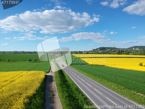 Image of flight over some rape fields in south Germany near Herrenberg