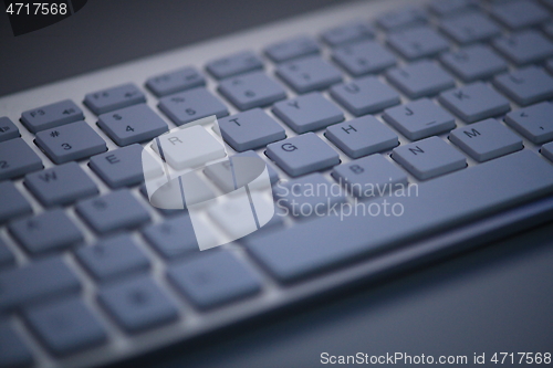 Image of slim keyboard in dark night