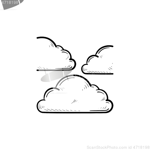 Image of Cloud hand drawn outline doodle icon.