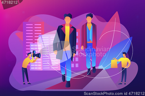 Image of Men style and fashion concept vector illustration.