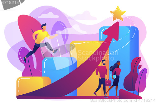 Image of Career growth concept vector illustration.