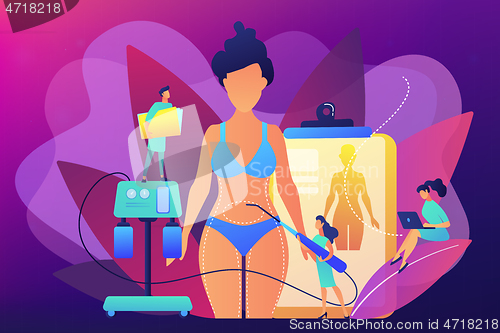 Image of Liposuction concept vector illustration.