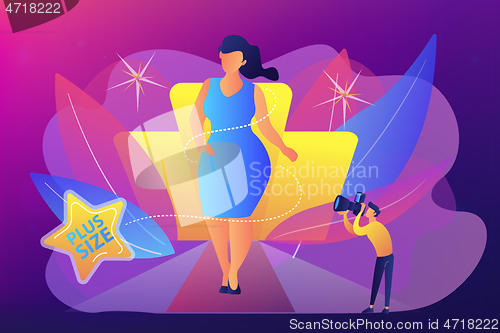 Image of Plus size models concept vector illustration.