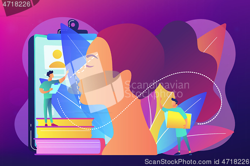 Image of Rhinoplasty concept vector illustration.