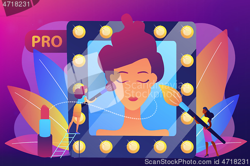 Image of Professional makeup concept vector illustration.