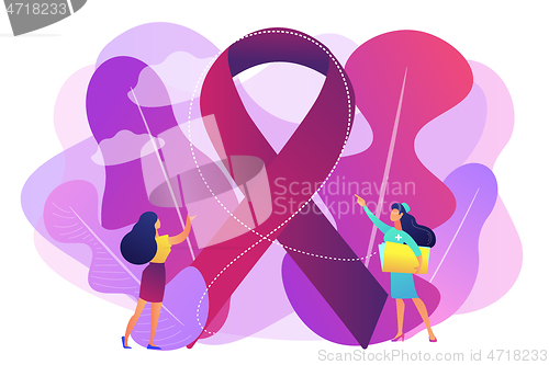 Image of Breast cancer concept vector illustration.