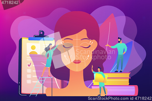Image of Face lifting concept vector illustration.