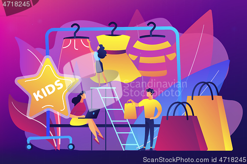 Image of Kids fashion concept vector illustration.