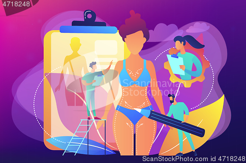 Image of Body contouring concept vector illustration.