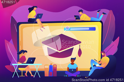 Image of Online courses concept vector illustration.