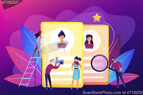 Image of Modeling agency concept vector illustration.