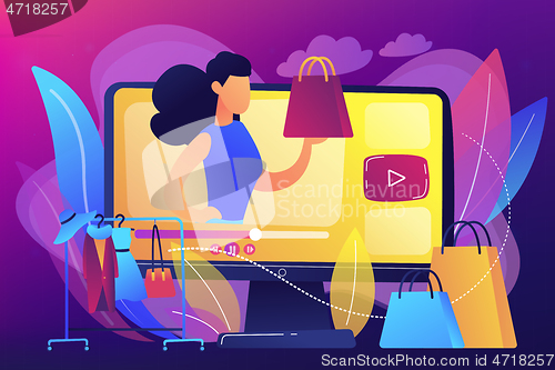 Image of Fashion blog concept vector illustration.