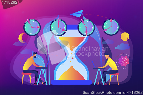 Image of Time zones concept vector illustration.