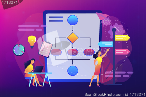 Image of Decision management concept vector illustration.