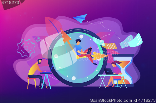 Image of Deadline concept vector illustration.