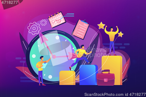 Image of Self management concept vector illustration.