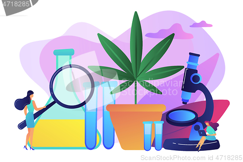 Image of Marihuana products innovation concept vector illustration.