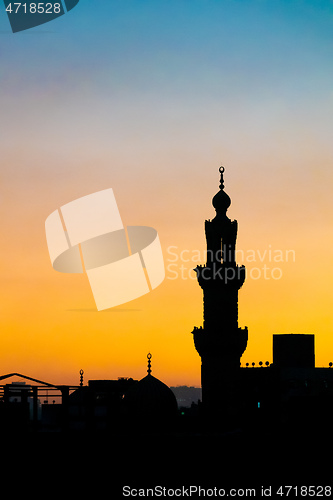 Image of sunset scenery at Cairo Egypt