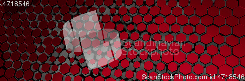 Image of dark red hexagon background