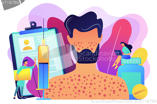 Image of Drug allergy concept vector illustration.