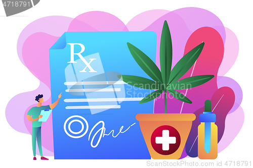 Image of Medical marijuana concept vector illustration.