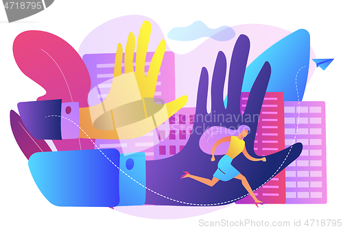 Image of Sexual harassment concept vector illustration.