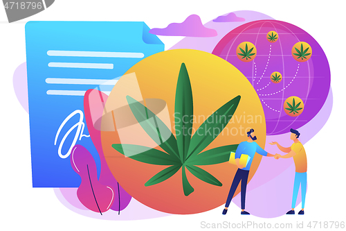 Image of Distribution of hemp products concept vector illustration.