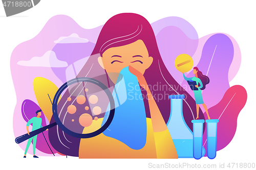 Image of Allergic diseases concept vector illustration.