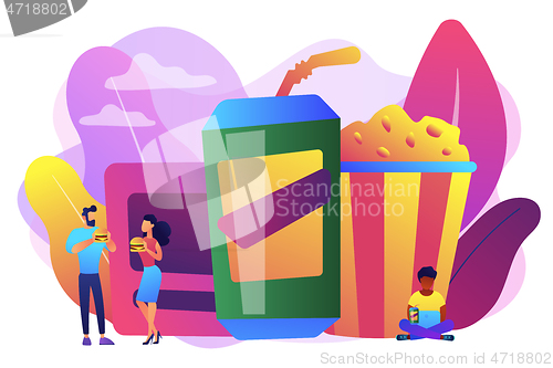 Image of Snacking non-stop concept vector illustration.