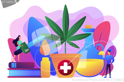 Image of Hemp seed oil concept vector illustration.