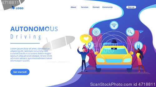 Image of Autonomous driving concept landing page.