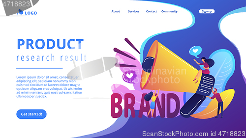 Image of Brand awareness concept landing page.