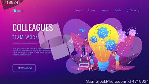 Image of Teamwork concept landing page.