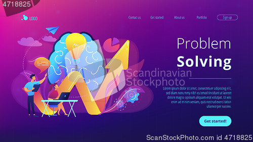 Image of Innovative solution concept landing page.