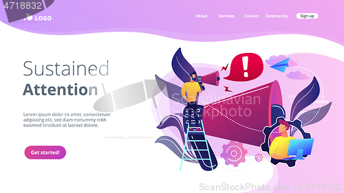 Image of Draw attention concept landing page.