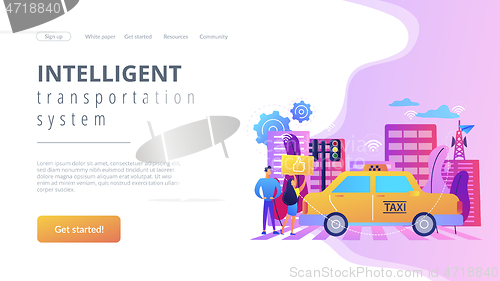 Image of Intelligent transportation system concept landing page.