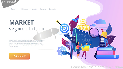 Image of Target group concept landing page.