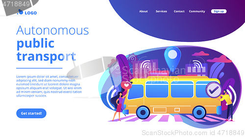 Image of Autonomous public transport concept landing page.