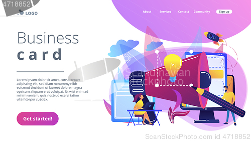 Image of Brand identity concept landing page.