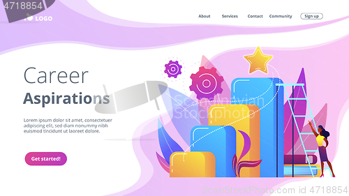 Image of Business ambition concept landing page.