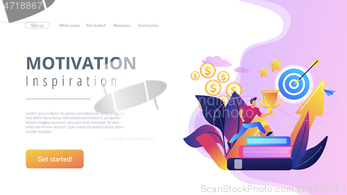 Image of Motivation concept landing page.