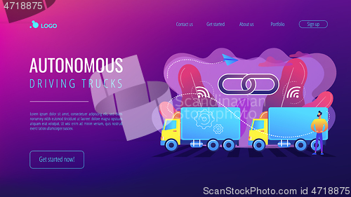 Image of Truck platooning concept landing page.