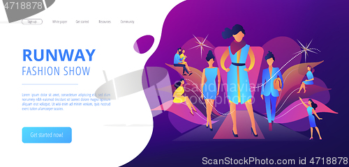 Image of Fashion week concept landing page.