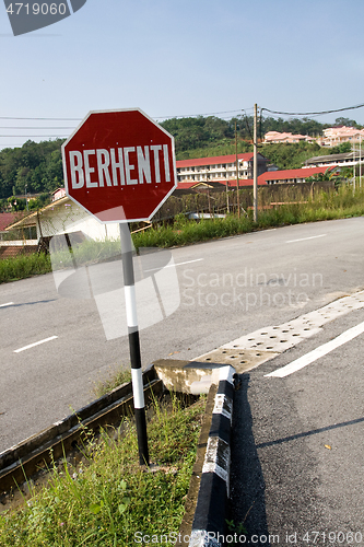 Image of Stop sign in Malaysia