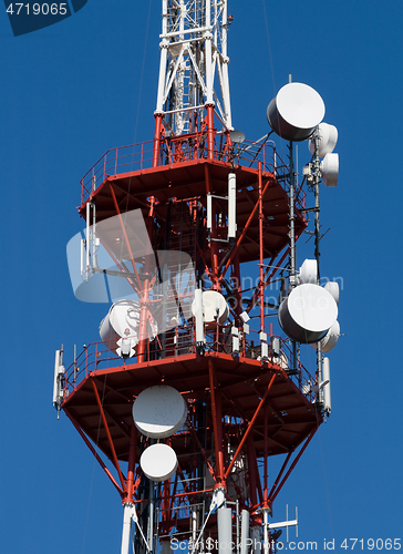 Image of Modern communication antennas