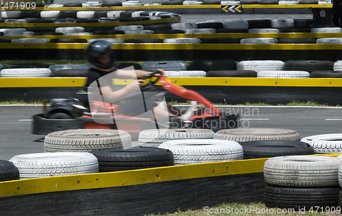 Image of Go-kart on race circuit