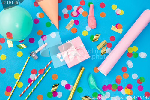 Image of pink birthday gift and party props