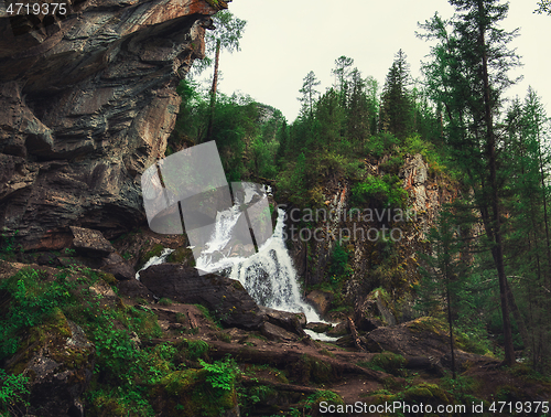 Image of Waterfall in Altai Mountains