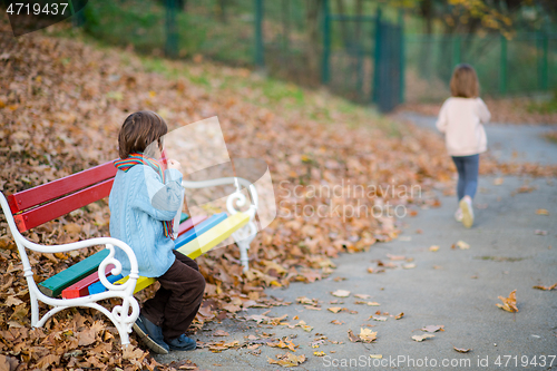 Image of realationship break concept with couple of kids